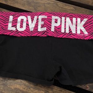 Love pink booty shorts
